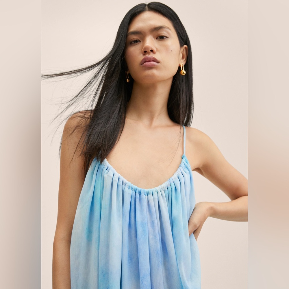 Mango ruffles chiffon dress - Picture 6 of 8